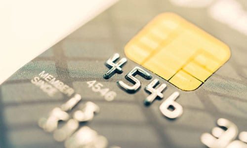 CreditCard Corner of credit card up close