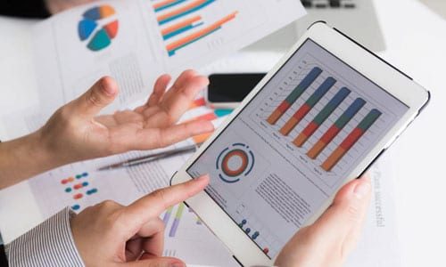 Statistics Analytics on tablet