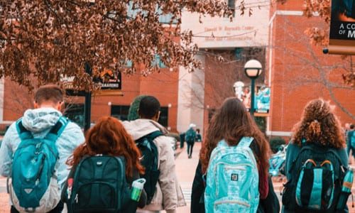 Students Students walking into school